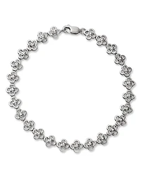 Bloomingdale's Fine Collection Diamond Flower Open Link Bracelet