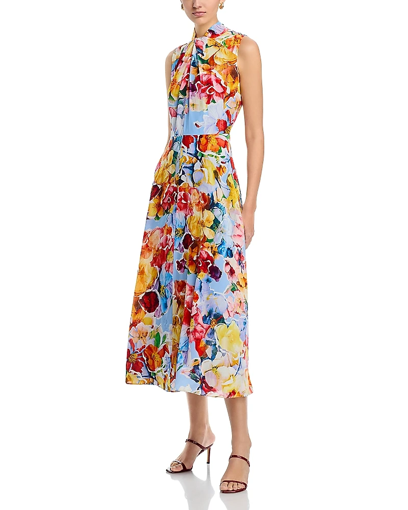 Elie Tahari The Raquel Silk-Blend Dress