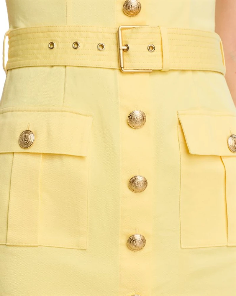 Midy Button Front Mini Dress