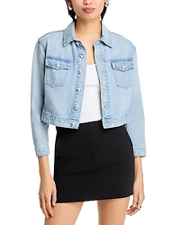 L'Agence Koda Cropped Denim Jacket