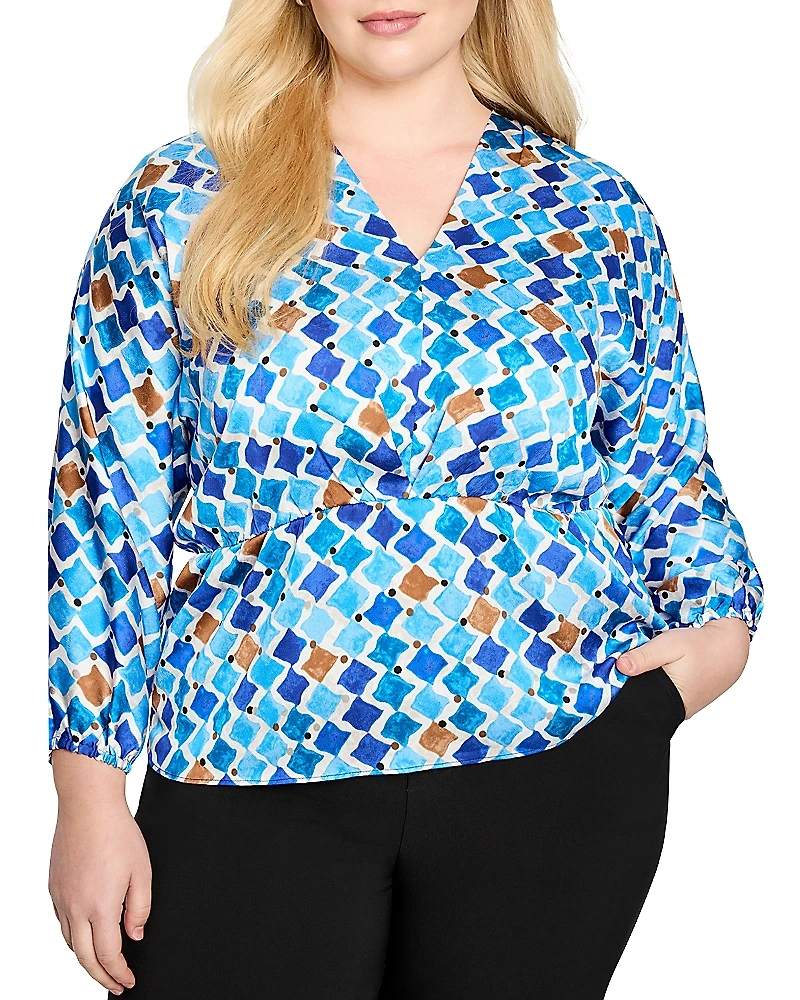 Nic+Zoe Plus Sea Glass Sofia Top