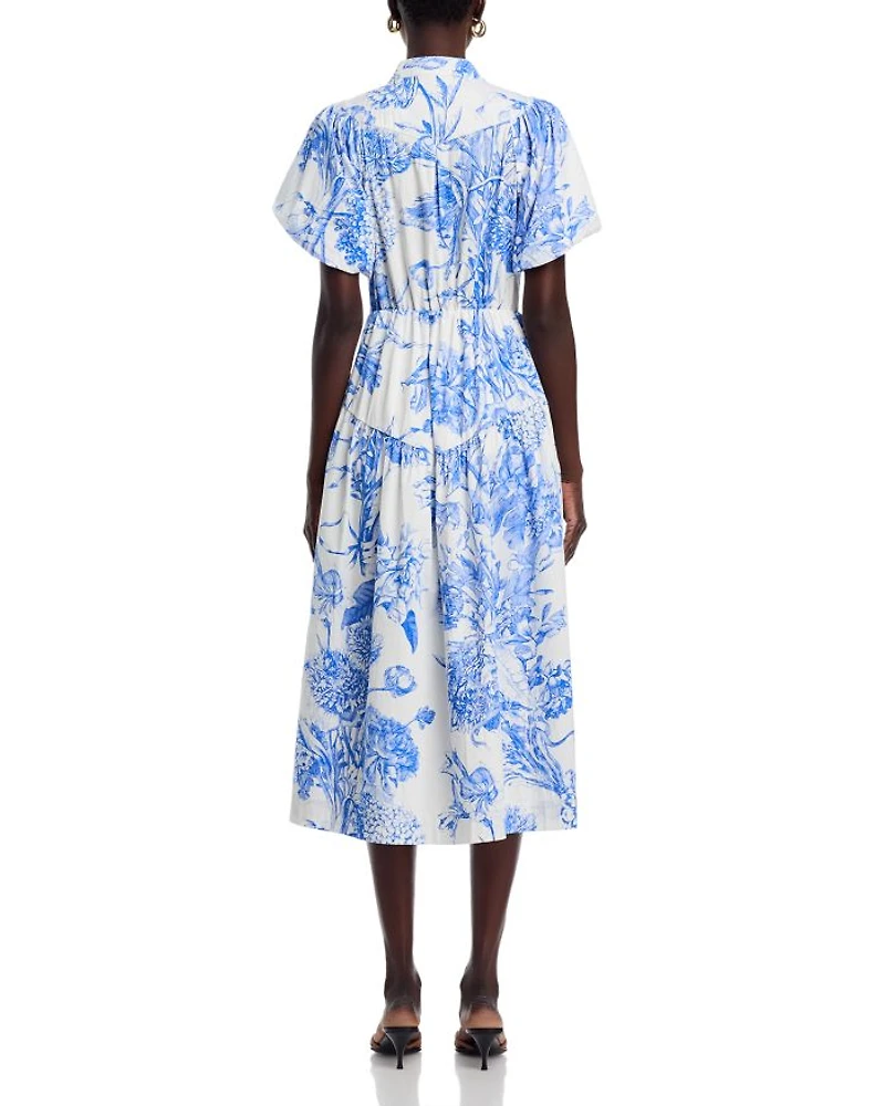 Puffed Sleeve Shirtdress