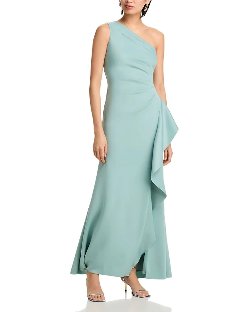 One Shoulder Ruffled Dress