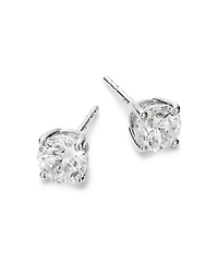 Diamond Certified Solitaire Studs 14K White Gold, 1.0 tcw, 1.50 and 2.0 tcw