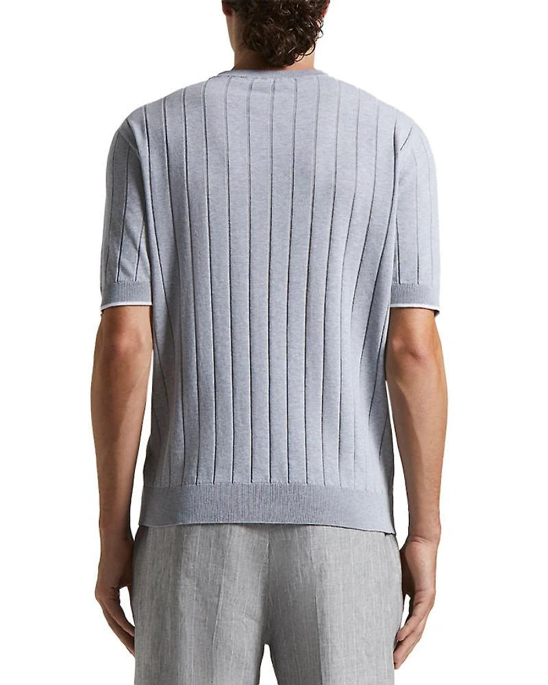 Short Sleeve Textured Sweater