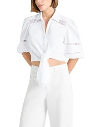 Cinq a Sept Marianna Lace Trim Shirt