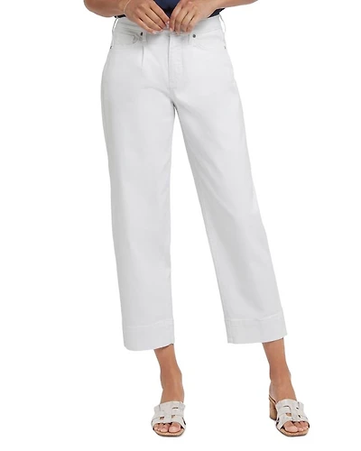 High Rise Balloon Ankle Jeans Optic White