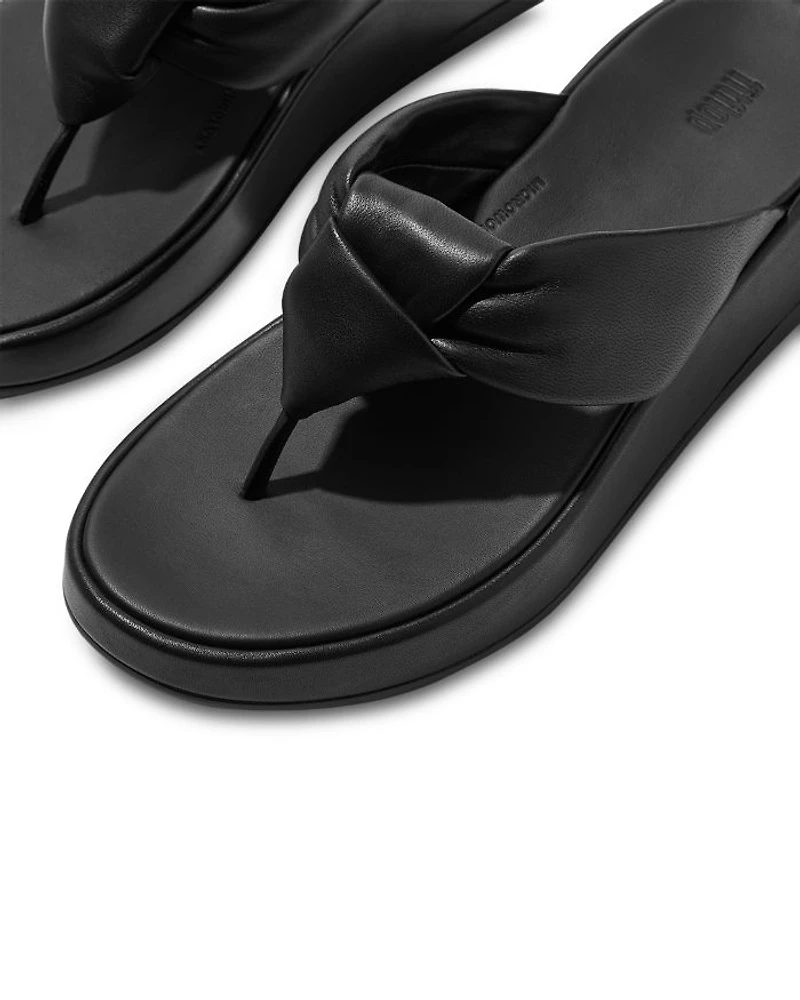 Women's F-Mode Almond Toe Knotted Strap Thong Sandals