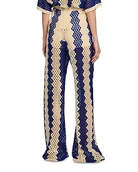 Two Tone Open Weave Pants