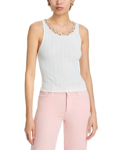 Allen Rose Trim Tank Top