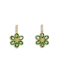 Temple St. Clair 18K Yellow Gold Fj Tsavorite & Diamond Fiori Flower Drop Earrings