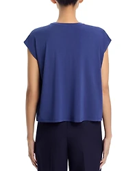 Fine Stretch Jersey Knit Boxy Tee