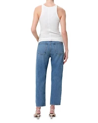 90's Crop Mid Rise Straight Jeans Shrine