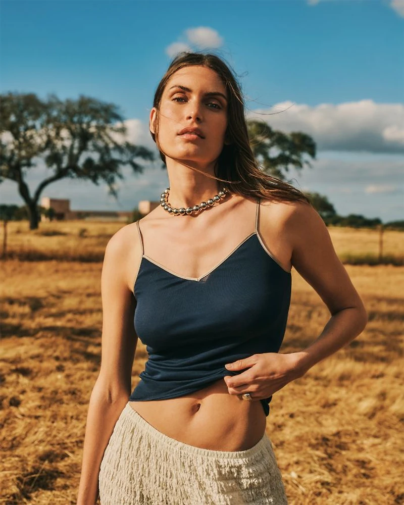 Cotton Seamless V-Neck Cami