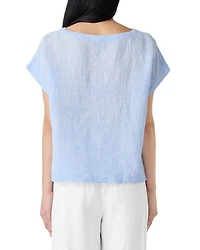 Ballet Neck Linen Top