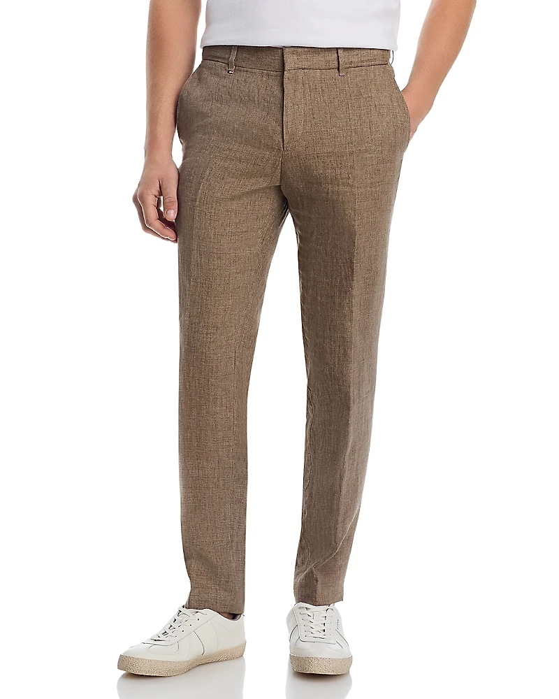 Boss Genius Slim Fit Linen Pants