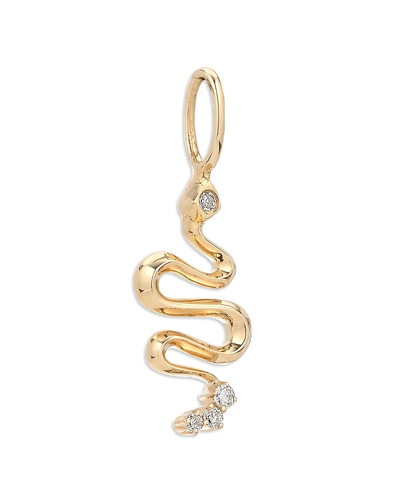 Adina Reyter 14K Yellow Gold Year of the Snake Diamond Mini Bead Charm