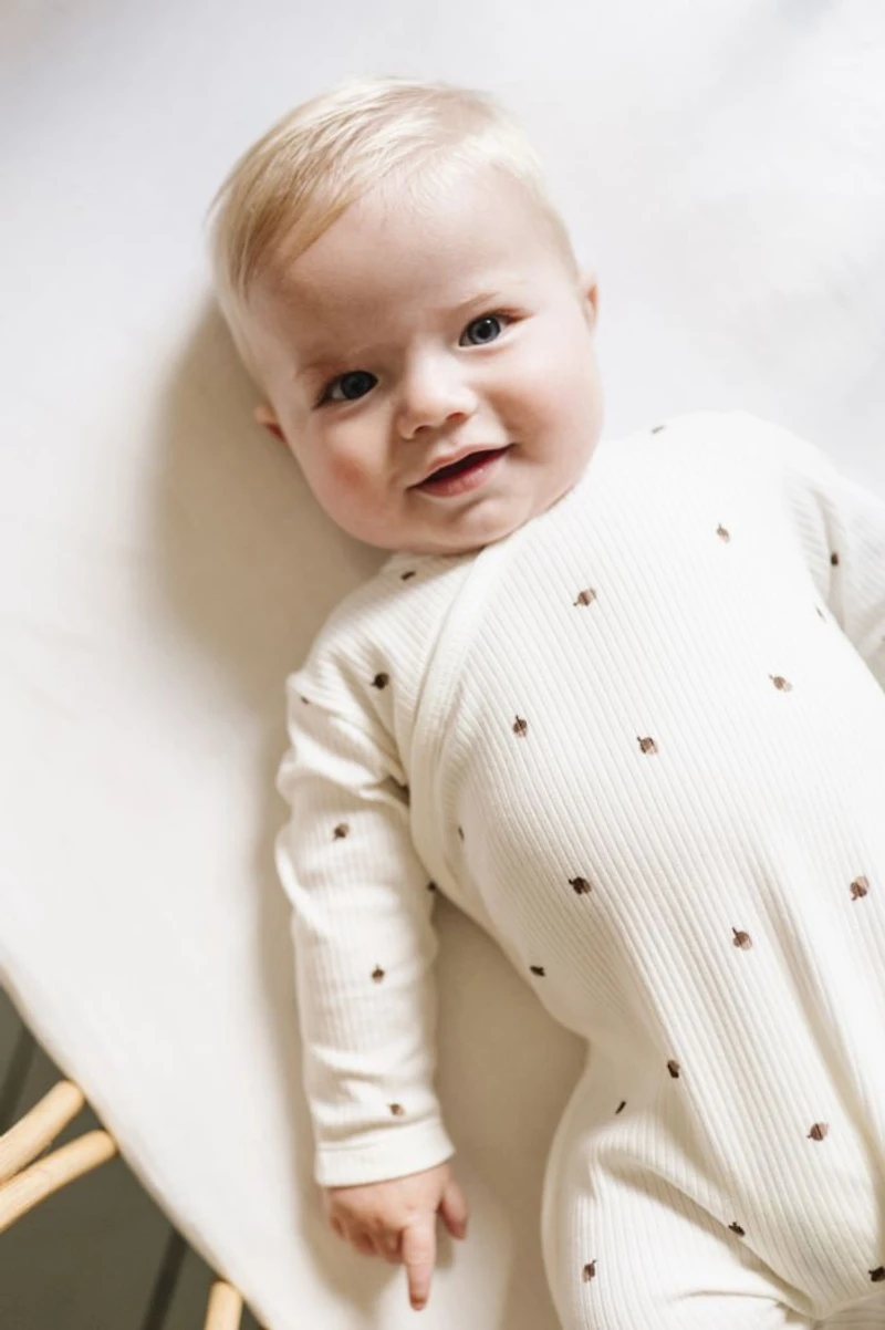 Unisex Cotton Ribbed Zipper Footie - Baby