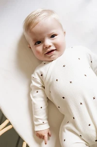 Unisex Cotton Ribbed Zipper Footie - Baby