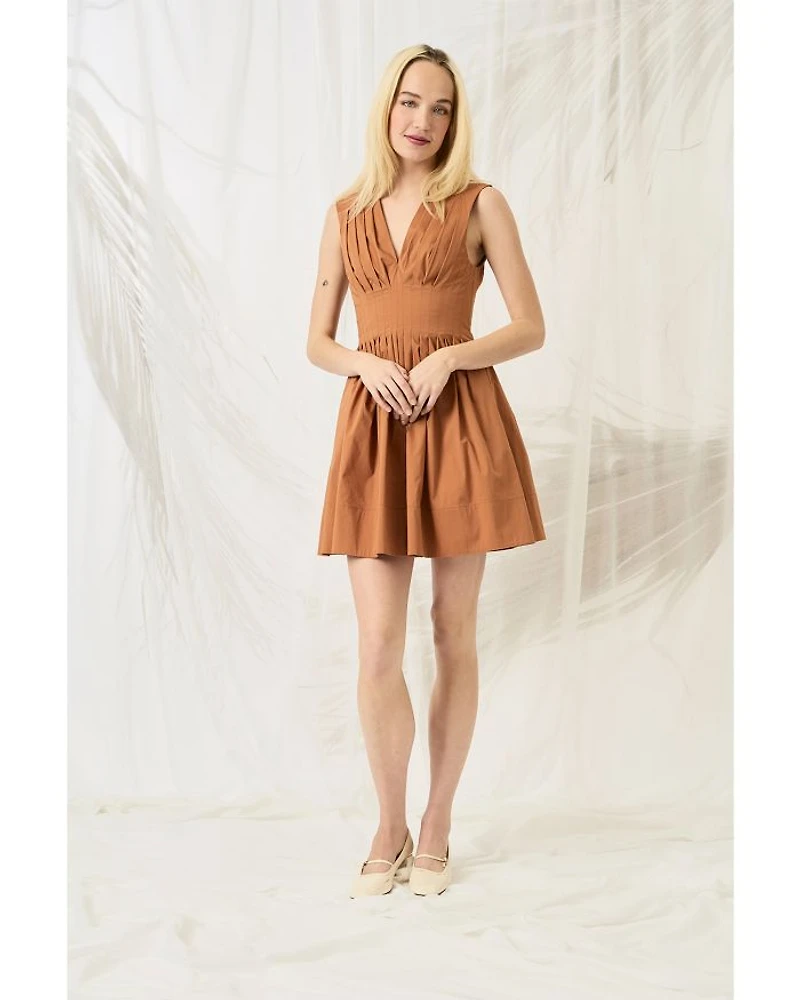 V Neck Mini Hazel Dress