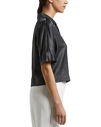Notch Collar Blouse