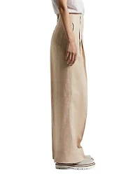 Pleated Straight Leg Trousers