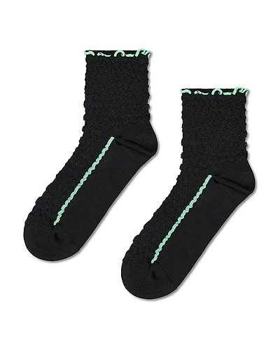 Happy Socks Structure Slinky Quarter Crew Socks