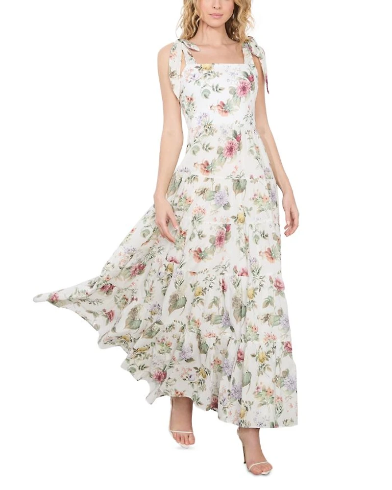 Monnie Shoulder Tie Maxi Dress