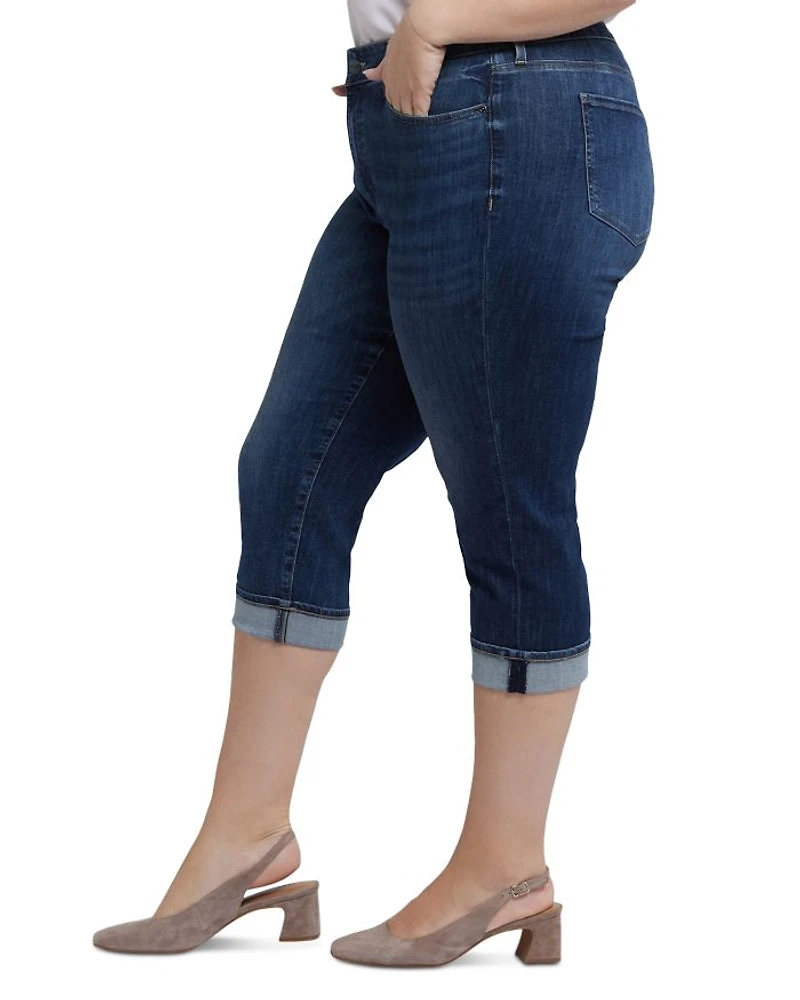 Marilyn High Rise Cropped Straight Cuffed Jeans Inspire