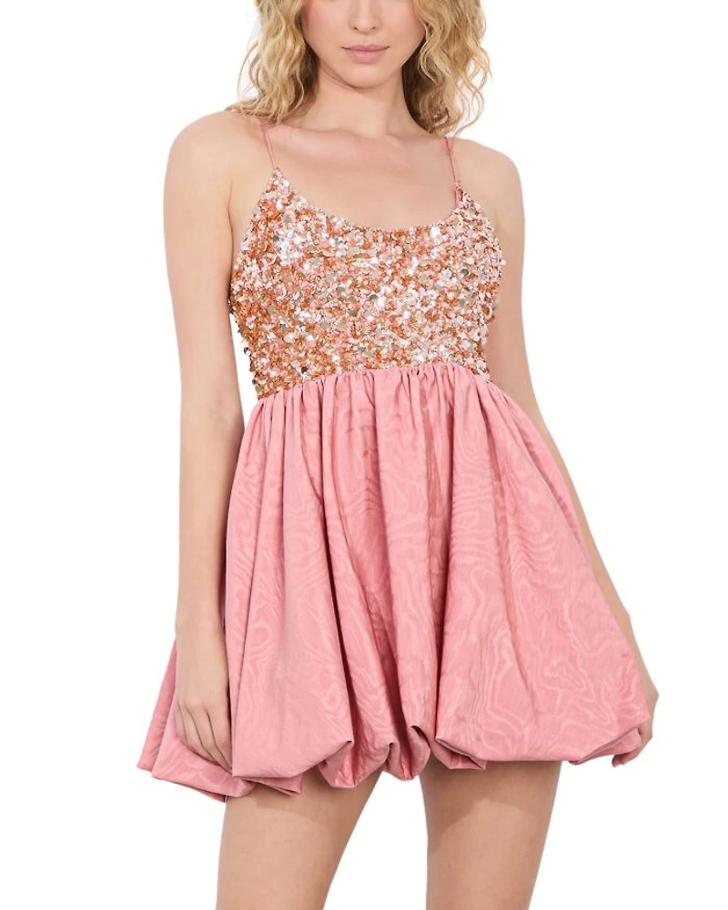 Nessa Sequined Empire Dress