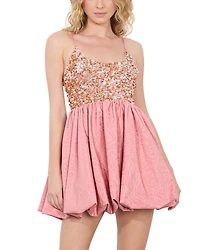 Nessa Sequined Empire Dress