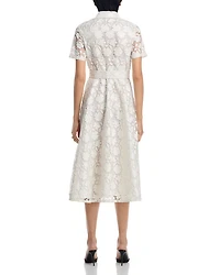 Jean Lace Midi Dress