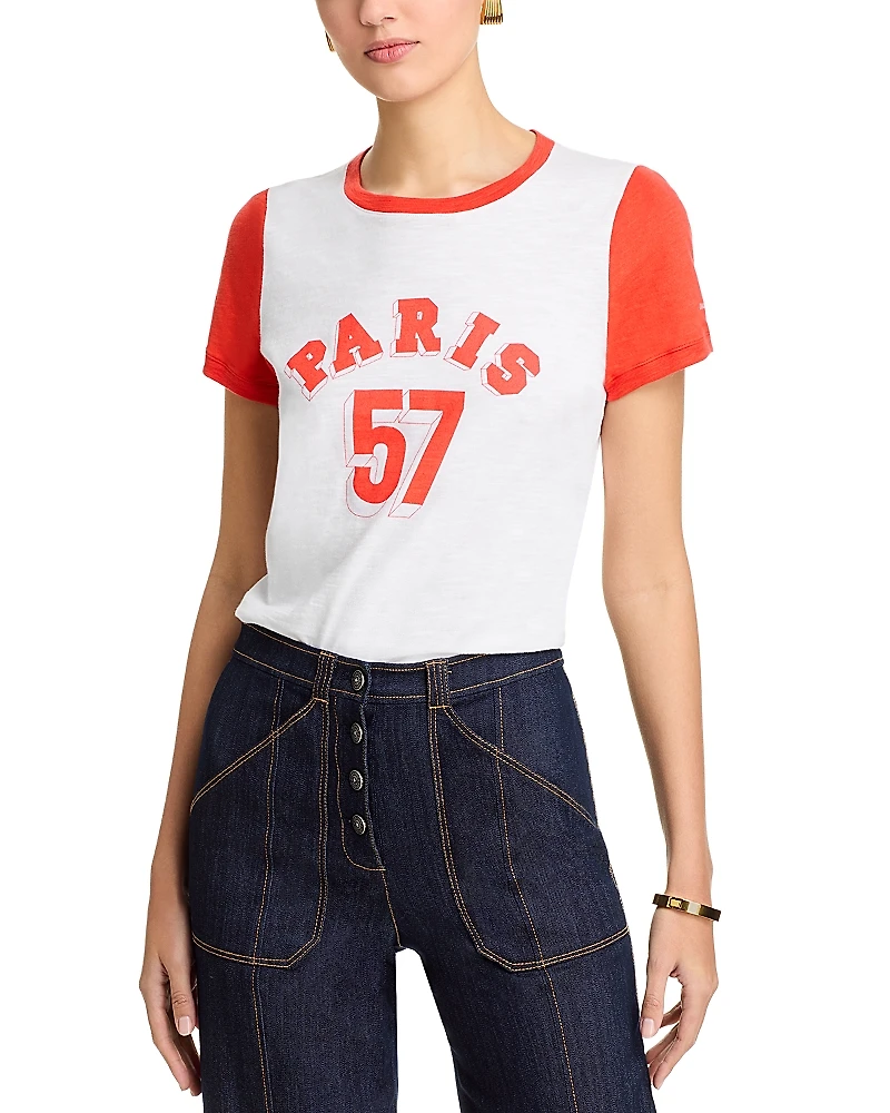 Cinq a Sept Paris 57 Shrunken Ringer Tee