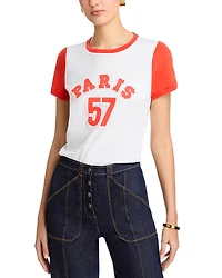 Cinq a Sept Paris 57 Shrunken Ringer Tee