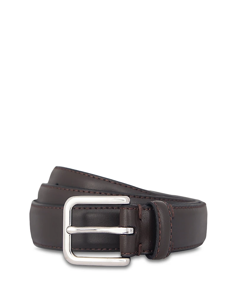 Vince Men's Stitched Leather Belt