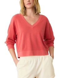 Lightweight Terry V Neck Sweatshirt