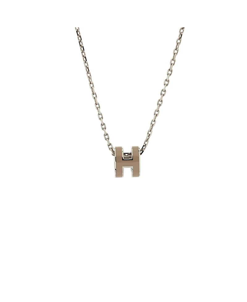 Pre-Owned HERMES Pop H Pendant Chain Necklace Metal and Enamel