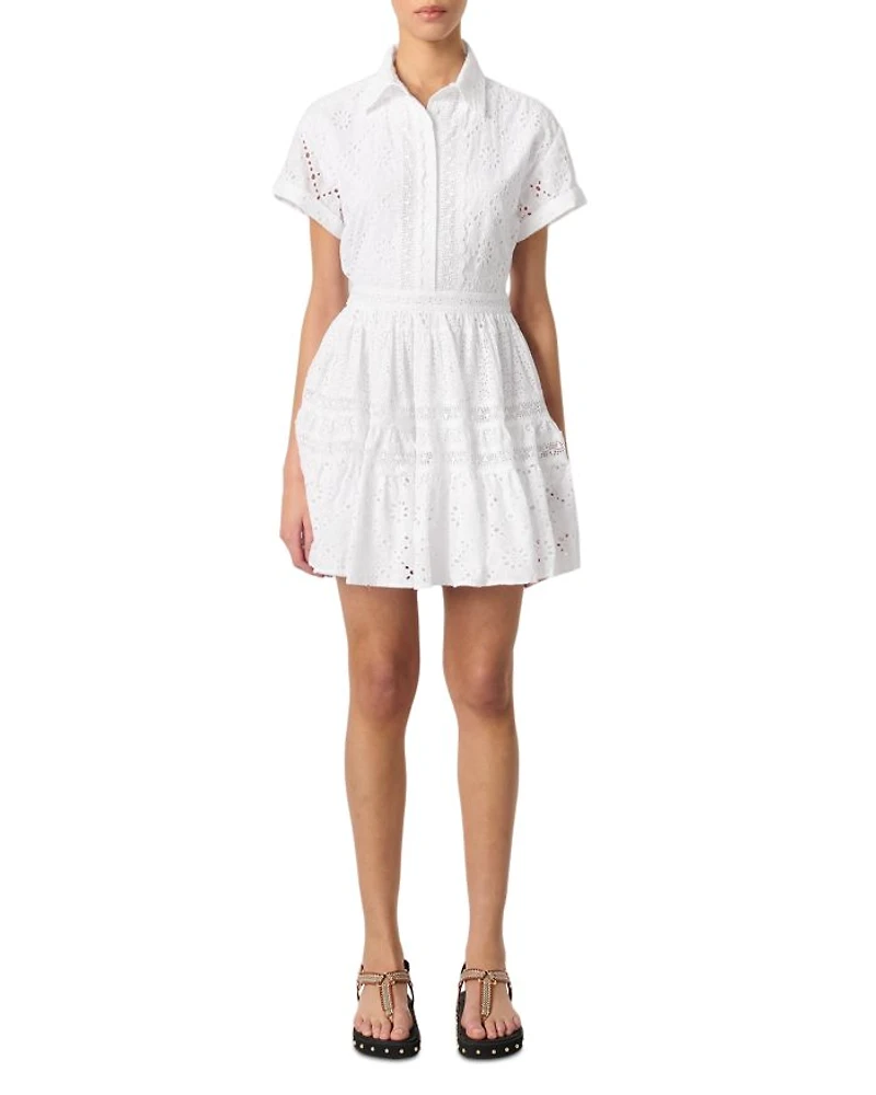 Embroidered Babydoll Dress