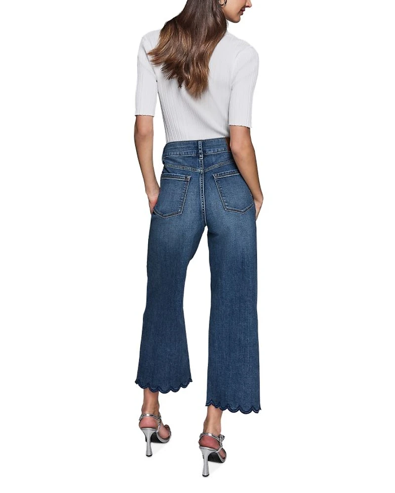 High Rise Scalloped Jeans Coastal Blue