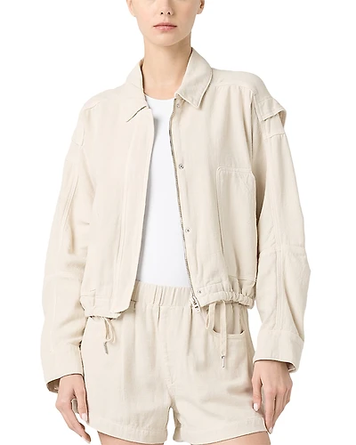 Blanknyc Zippered Drawstring Hem Jacket