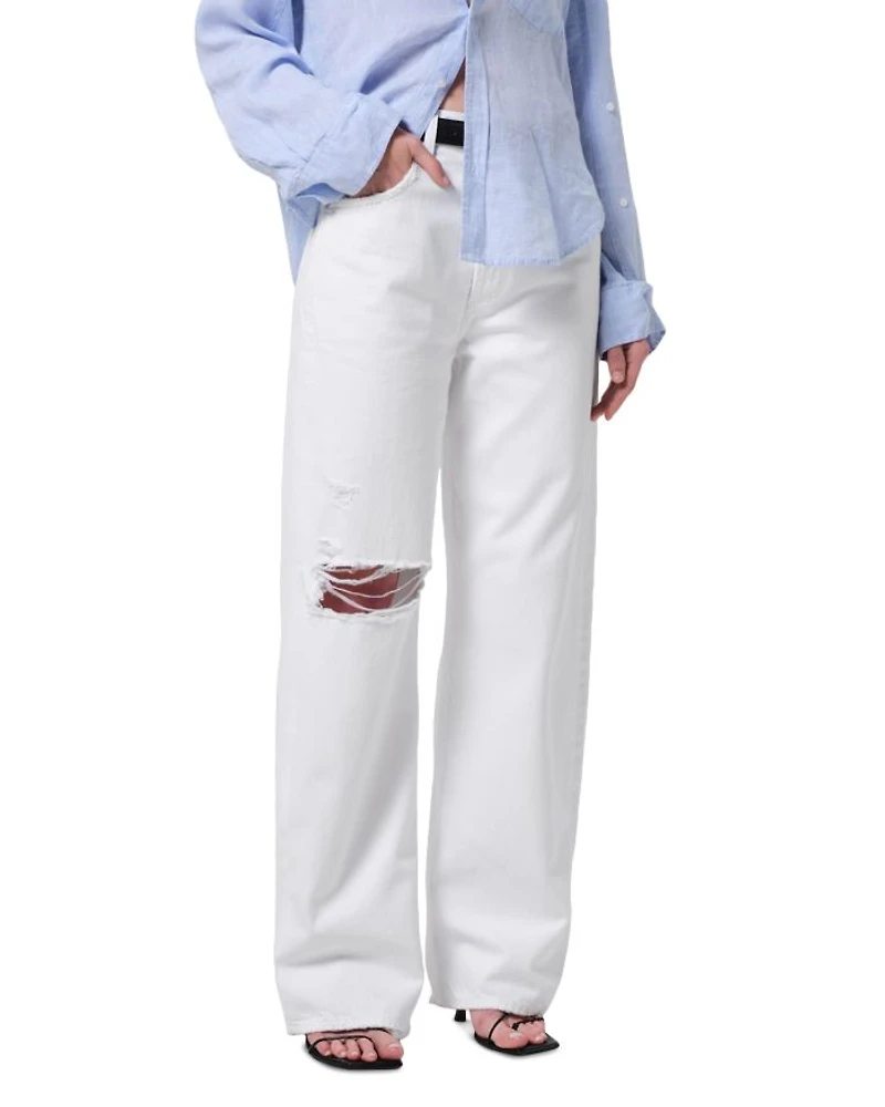 Ayla High Rise Baggy Jeans Zinc