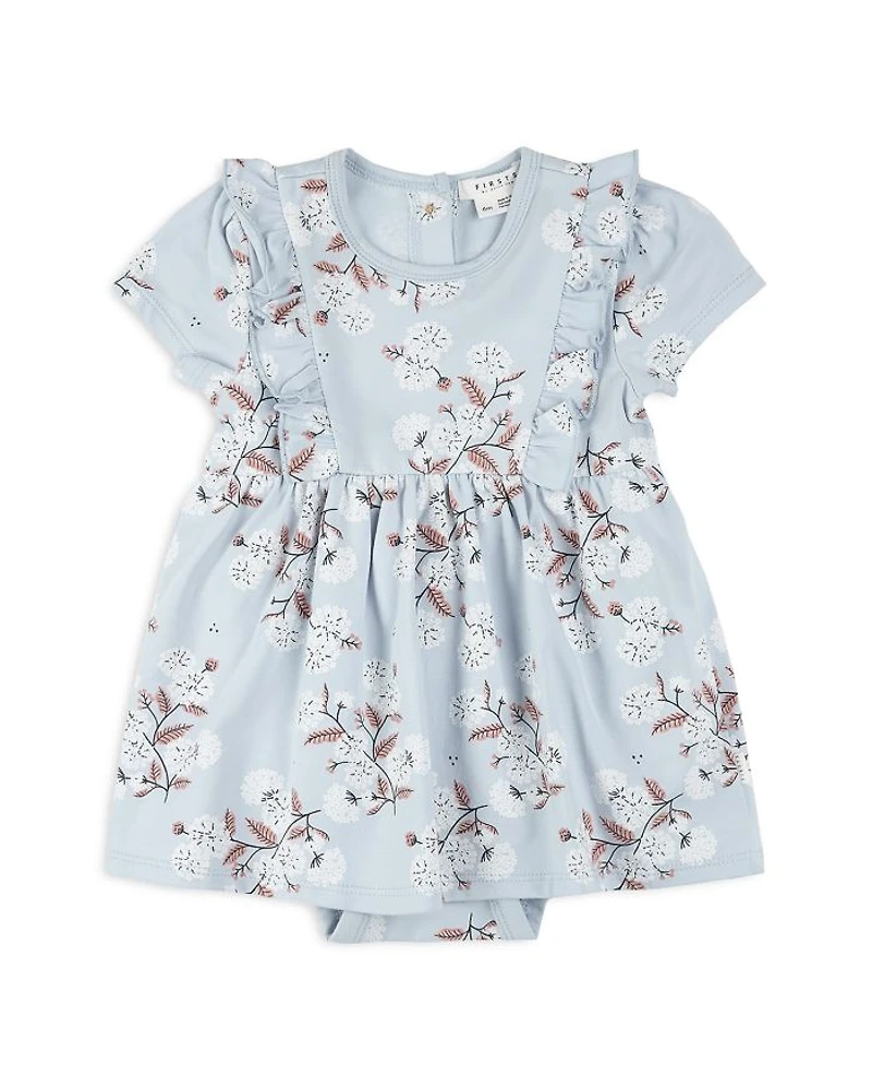 Girls' Hydrangea Print Bodysuit Dress - Baby