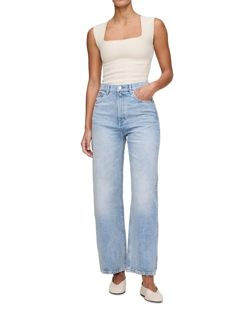 Karmine High Rise Refined Wide Leg Jeans Vintage Light