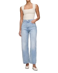 Karmine High Rise Refined Wide Leg Jeans Vintage Light