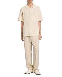 Waffled Oversized Fit Button Down Shirt