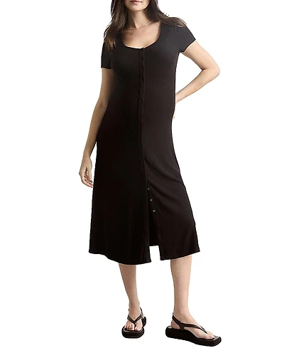 Hatch Collection The Softest Rib Maternity/Nursing Midi Dress