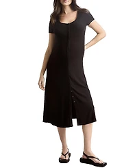 Hatch Collection The Softest Rib Maternity/Nursing Midi Dress