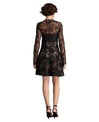 Sayda Embroidered Lace Mini Dress