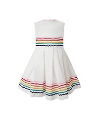 Rachel Riley Girls' Ric Rac Applique Dress - Little Kid, Big Kid