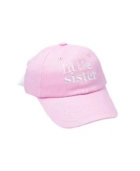 Bits & Bows Girls' Little Sister Bow Baseball Hat - Baby, Little Kid